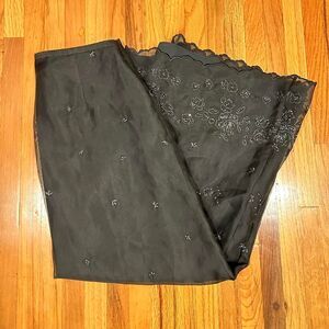 Ann Taylor Silk Beaded Maxi Skirt NWT